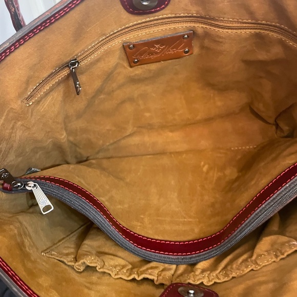 Patricia Nash burgundy leather bag - Picture 7 of 9